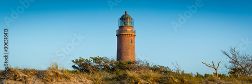 Leuchtturm auf Fischland Darss Zingst an der Ostsee - Panorama