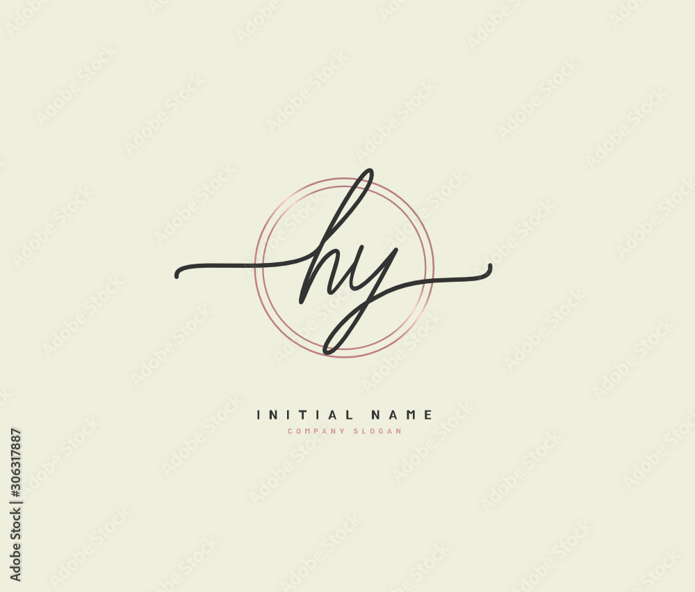 H Y HY Beauty vector initial logo, handwriting logo of initial signature, wedding, fashion, jewerly, boutique, floral and botanical with creative template for any company or business. H Y HY Beauty vector initial logo, handwriting logo of initial signature, wedding, fashion, jewerly, boutique, floral and botanical with creative template for any company or business.