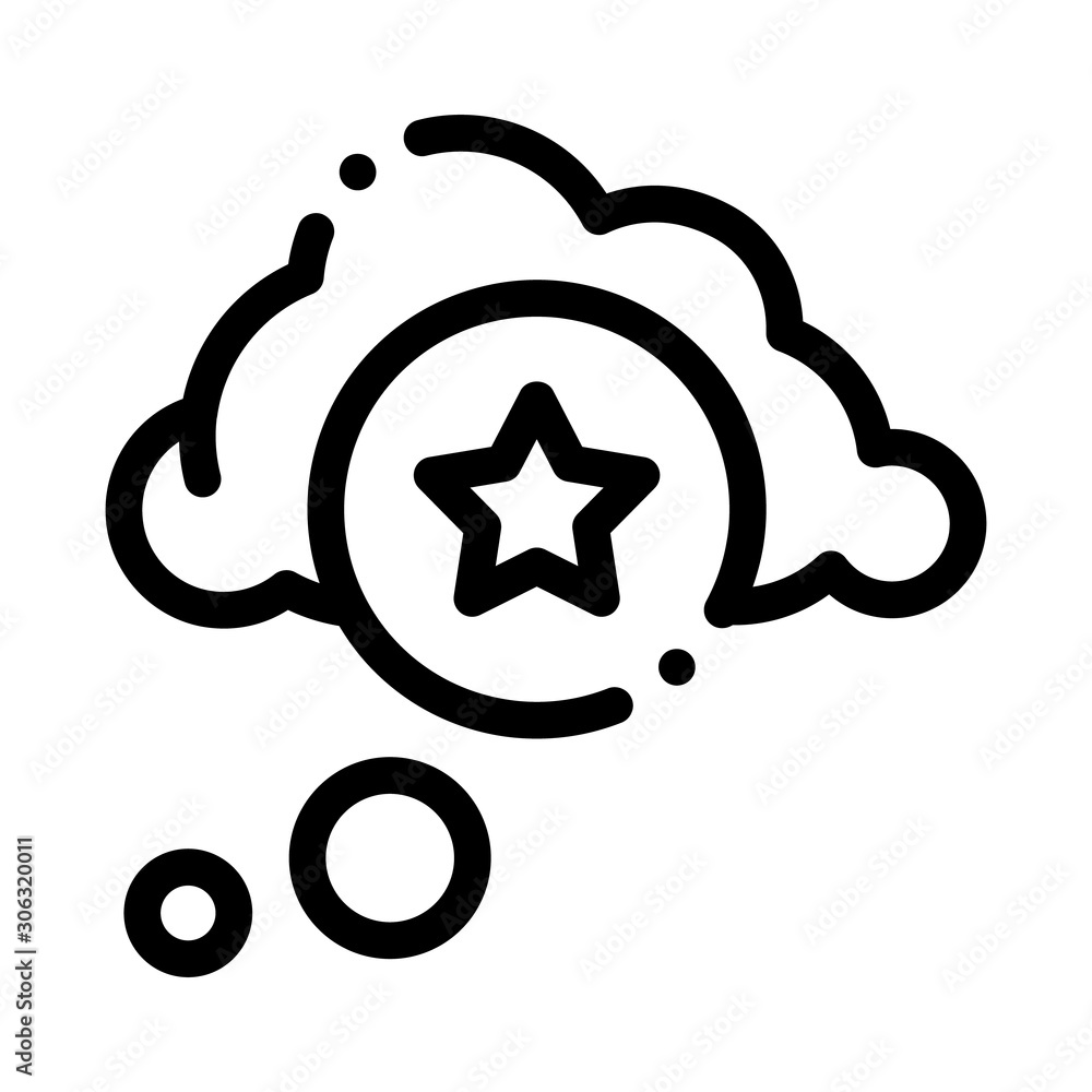 Star Bonus Cloud Icon Vector. Outline Star Bonus Cloud Sign. Isolated Contour Symbol Illustration Star Bonus Cloud Icon Vector. Outline Star Bonus Cloud Sign. Isolated Contour Symbol Illustration