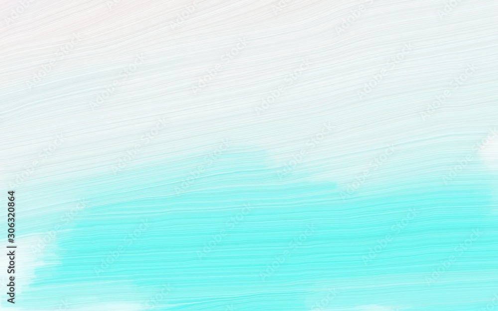 Fototapeta modern soft curvy waves background design with white smoke, aqua marine and pale turquoise color