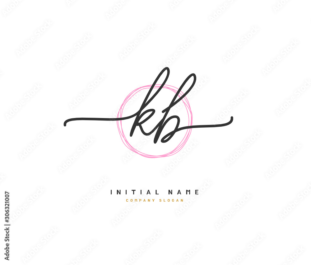 K B KB Beauty vector initial logo, handwriting logo of initial signature, wedding, fashion, jewerly, boutique, floral and botanical with creative template for any company or business. K B KB Beauty vector initial logo, handwriting logo of initial signature, wedding, fashion, jewerly, boutique, floral and botanical with creative template for any company or business.