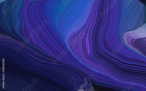 abstract waves design with midnight blue, dark slate blue and slate blue color © Eigens