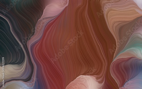 modern waves background design with old mauve, rosy brown and very dark blue color