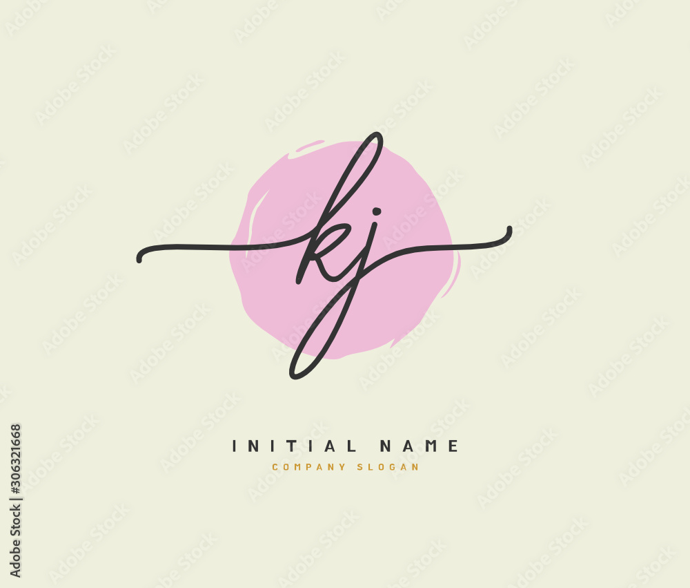 K J KJ Beauty vector initial logo, handwriting logo of initial signature, wedding, fashion, jewerly, boutique, floral and botanical with creative template for any company or business. K J KJ Beauty vector initial logo, handwriting logo of initial signature, wedding, fashion, jewerly, boutique, floral and botanical with creative template for any company or business.