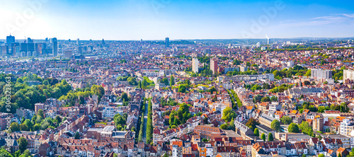 Brussels panoramic cityscape, Belgium photo
