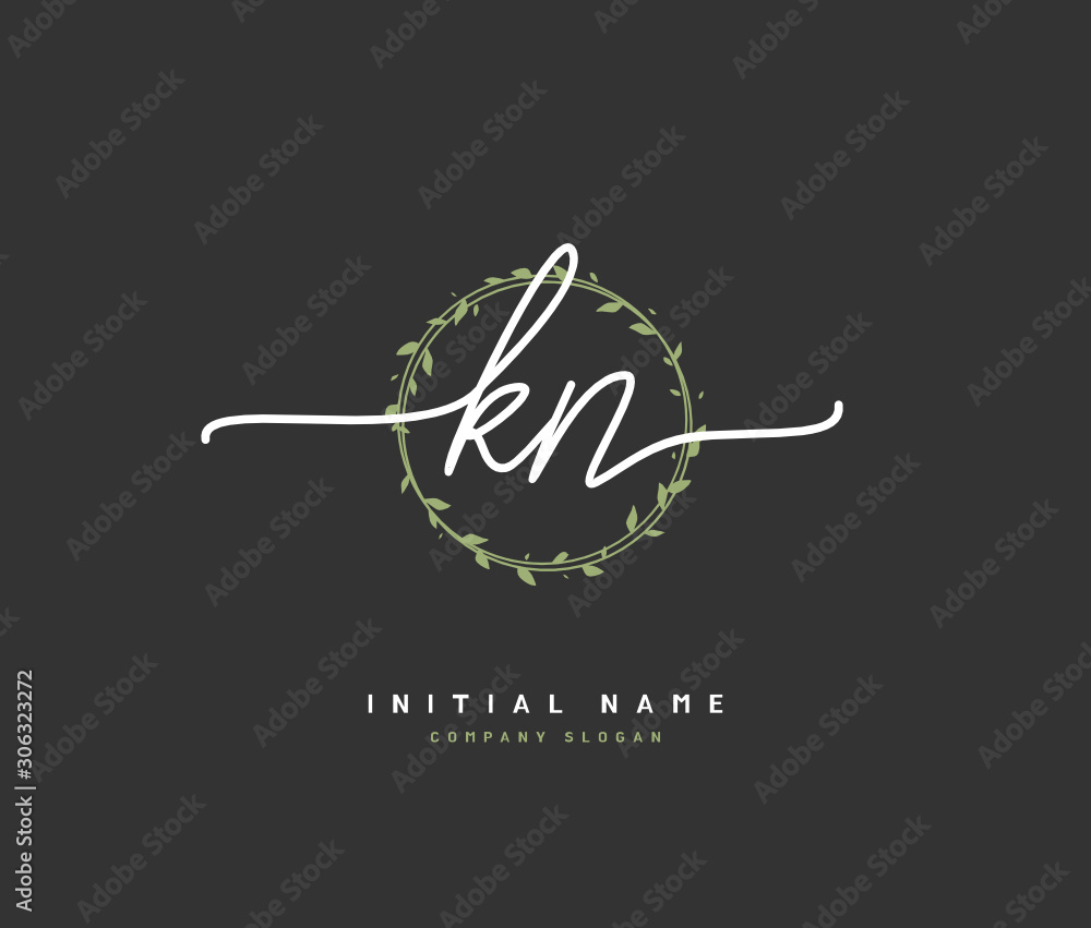K N KN Beauty vector initial logo, handwriting logo of initial signature, wedding, fashion, jewerly, boutique, floral and botanical with creative template for any company or business. K N KN Beauty vector initial logo, handwriting logo of initial signature, wedding, fashion, jewerly, boutique, floral and botanical with creative template for any company or business.