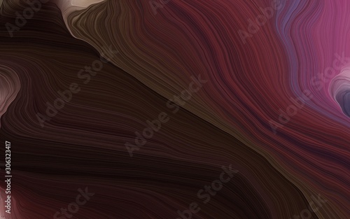 contemporary waves design with very dark pink, antique fuchsia and old mauve color