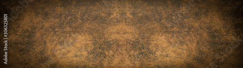 old brown rustic leather - background banner panorama long