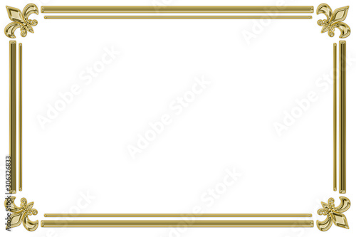 golden floral frame