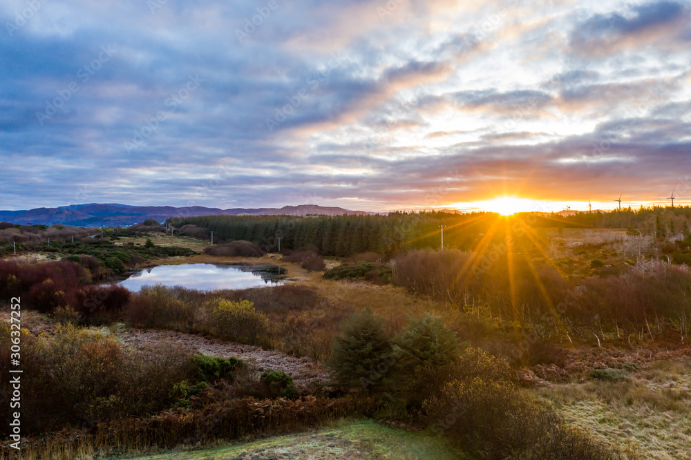 Sunrise over a peatbog in County Donegal - Ireland Sunrise over a peatbog in County Donegal - Ireland