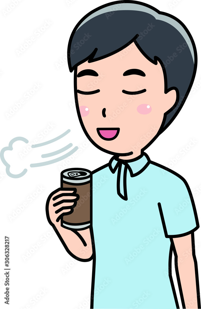 コーヒーを飲む男性