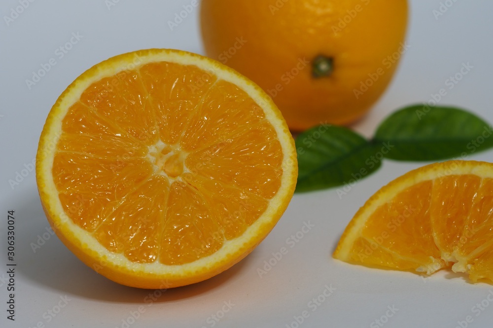Fototapeta premium Orange fruit isolated on white background