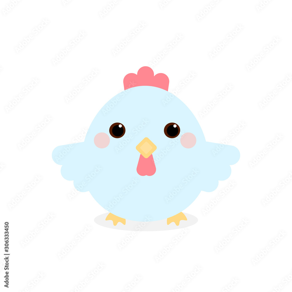 This is chicken in egg hell on background. Cute cartoon illustration. This is chicken in egg hell on background. Cute cartoon illustration.