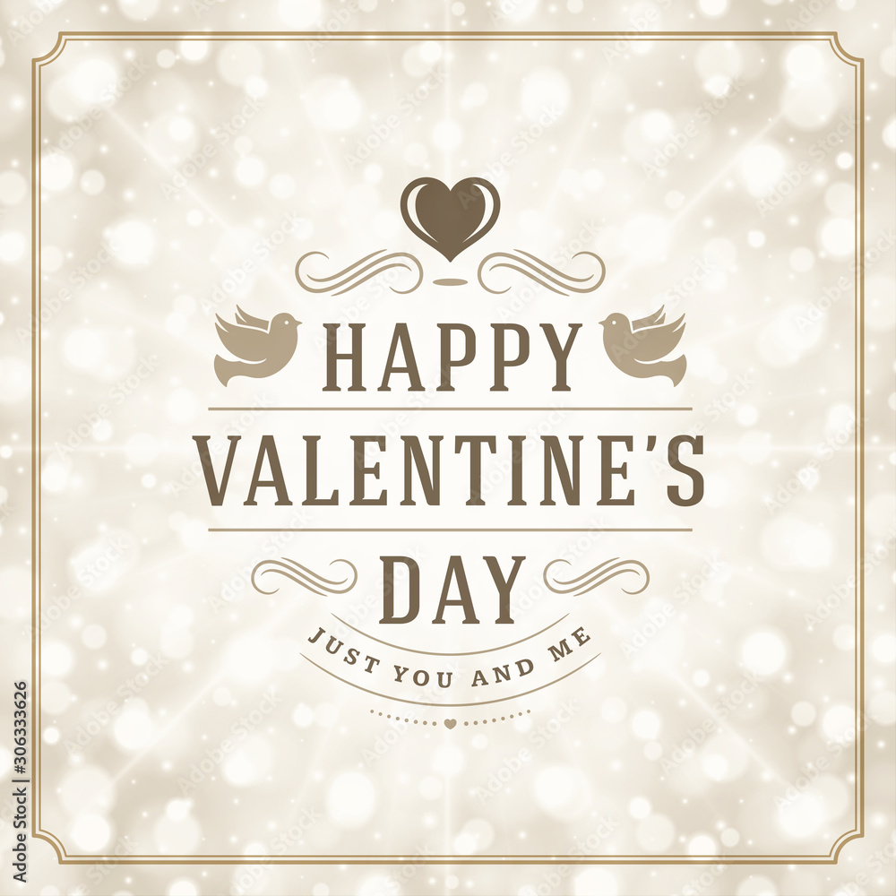 Valentines day greeting card or poster vector illustration