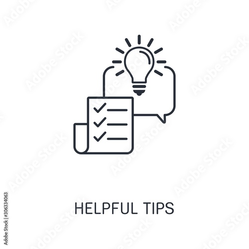 Helpful tips. Vector linear icon on a white background.