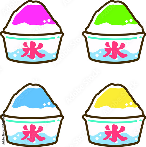 Japanese Shaved Ice in paper cups