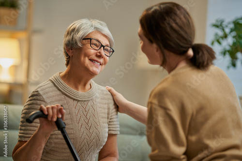 Happy patient and caregiver