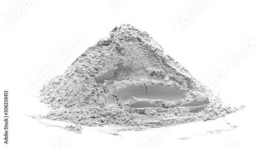 Plaster cast isolated on white background, gypsum photo