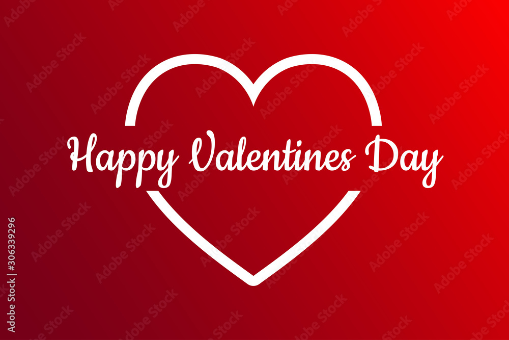 Happy Valentine's Day greeting card with red gradient background. Template for background, banner, card, poster with text inscription. Vector EPS10 illustration. Happy Valentine's Day greeting card with red gradient background. Template for background, banner, card, poster with text inscription. Vector EPS10 illustration.