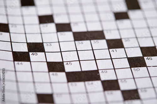 Canvas-taulu Blank crossword puzzle sheet background