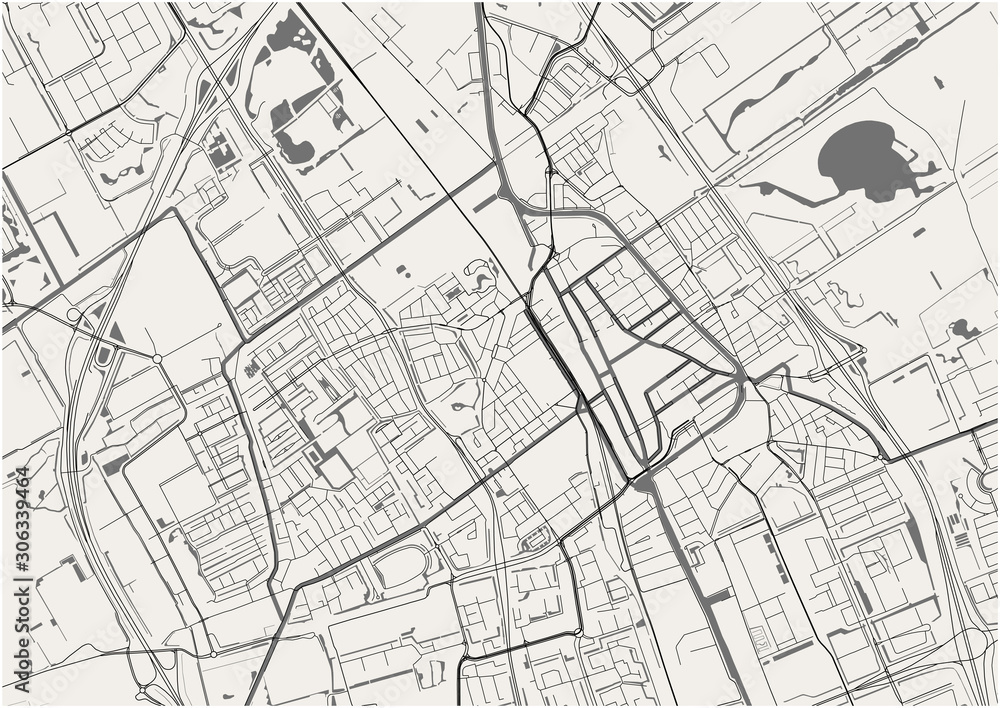 map of the city of Delft, Netherlands map of the city of Delft, Netherlands