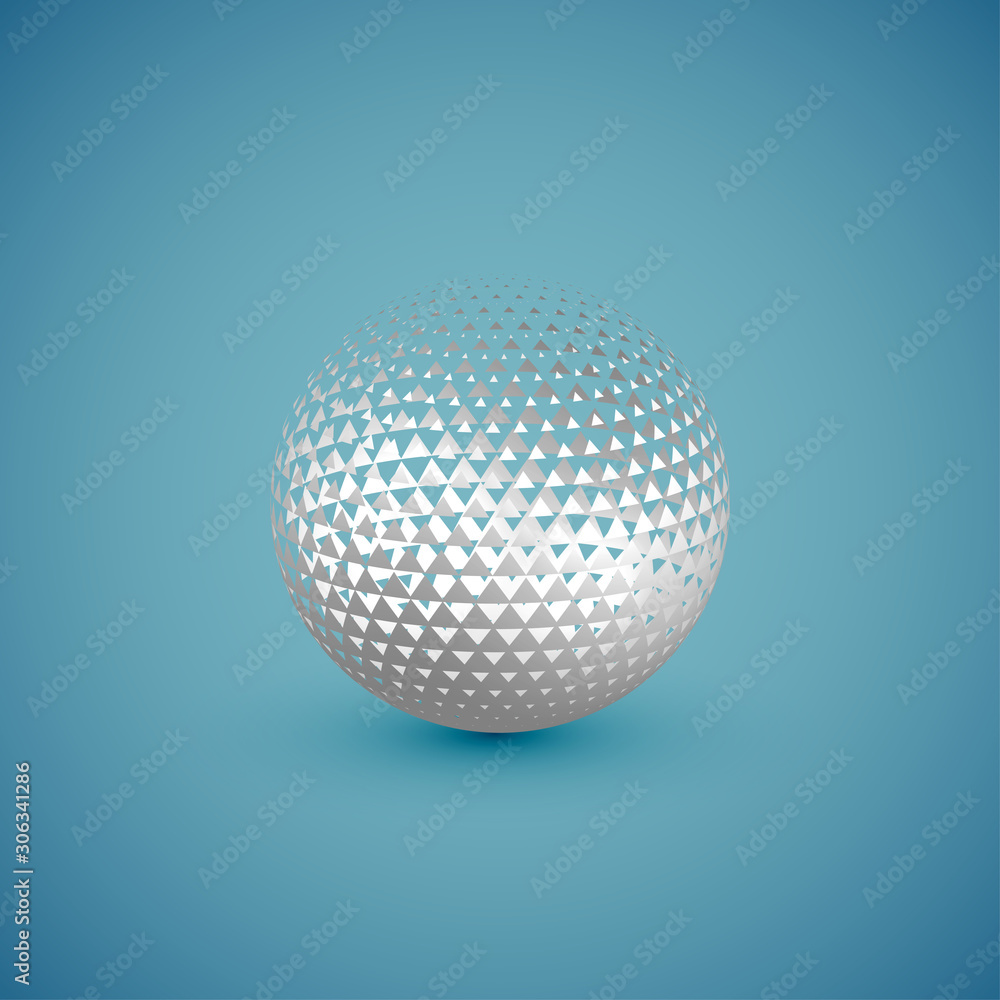Abstract white pattern sphere, vector illustration Abstract white pattern sphere, vector illustration