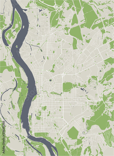 map of the city of Tomsk, Russia
