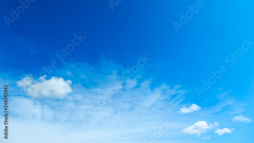 Abstract background  Summer blue sky and white soft cloud in sunny day