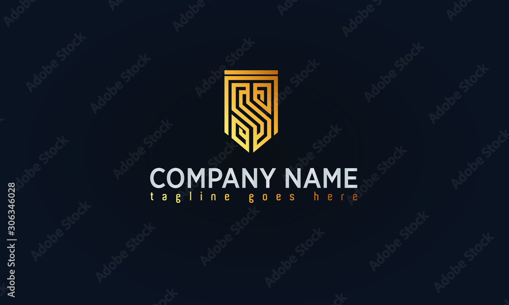 Obraz premium Company Gold Logo Design, Luxury Gold Concept Logo,
