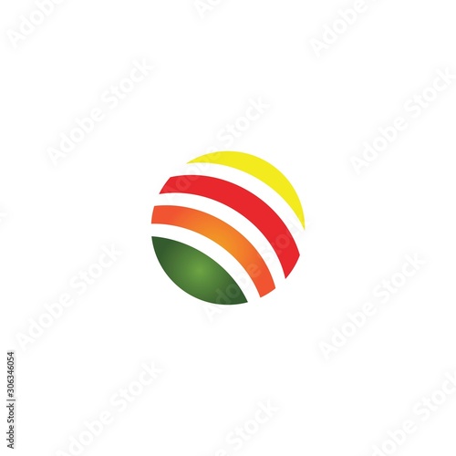 Colorful wire world logo icon - Vector