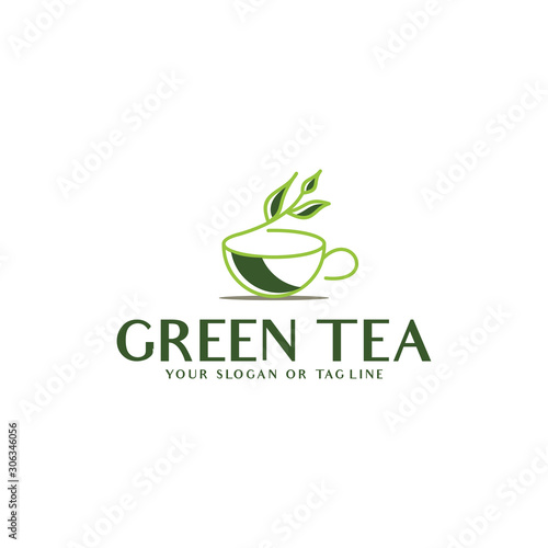 vector tea leaf logo template
