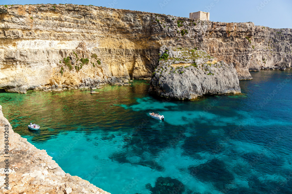 Pure crystal water of Blue Lagoon on Malta Pure crystal water of Blue Lagoon on Malta