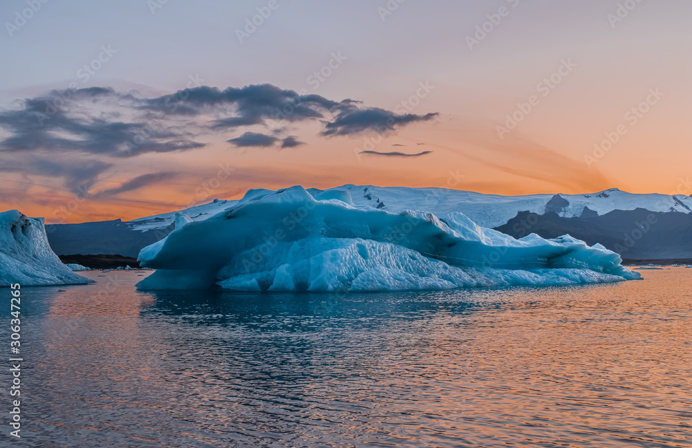 custom made wallpaper toronto digitalBlue icebergs floating in the jokulsarlon lagoon in Iceland in the september 2019