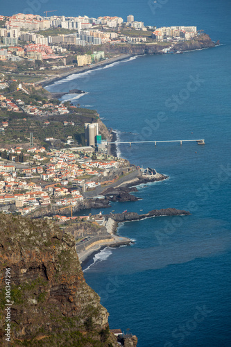 View down from Cabo Girao on Madeira Island, Portugal, the highest cliff in Europe © wjarek