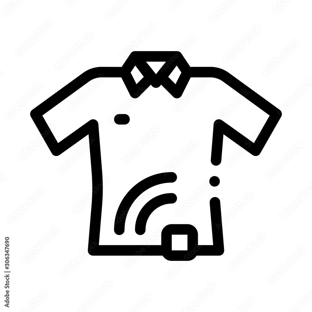 T-shirt with Signal Sensor Icon Vector. Outline T-shirt with Signal Sensor Sign. Isolated Contour Symbol Illustration T-shirt with Signal Sensor Icon Vector. Outline T-shirt with Signal Sensor Sign. Isolated Contour Symbol Illustration