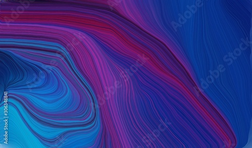 modern soft curvy waves background design with dark slate blue, midnight blue and dark magenta color