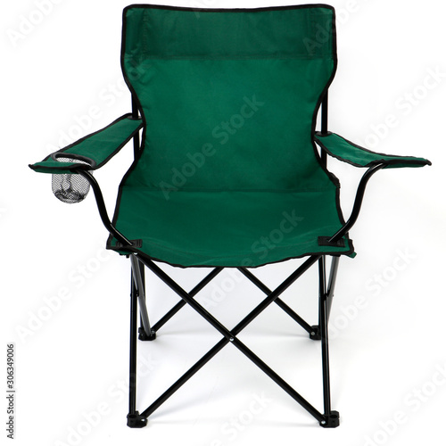 folding camping chair isolated on white background