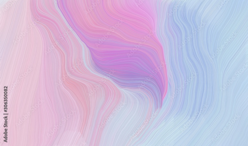 modern soft curvy waves background illustration with thistle, pastel violet and light steel blue color