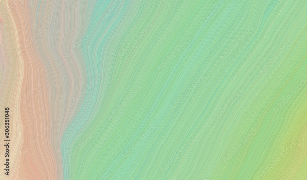 elegant curvy swirl waves background illustration with ash gray, dark sea green and tan color elegant curvy swirl waves background illustration with ash gray, dark sea green and tan color