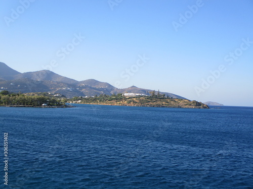 View in beach road of Agios Nikolaos
