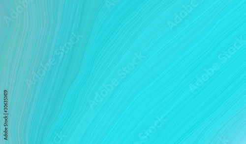 curvy background design with turquoise, medium turquoise and sky blue color