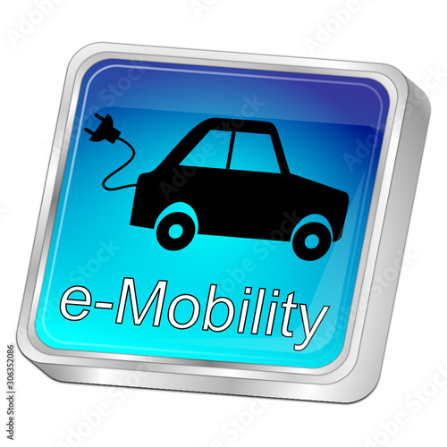e-Mobility Button - 3D illustration
