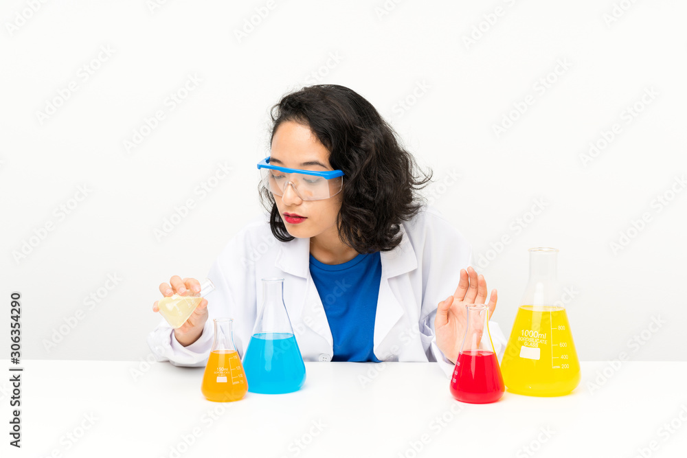 Young scientific asian girl Young scientific asian girl