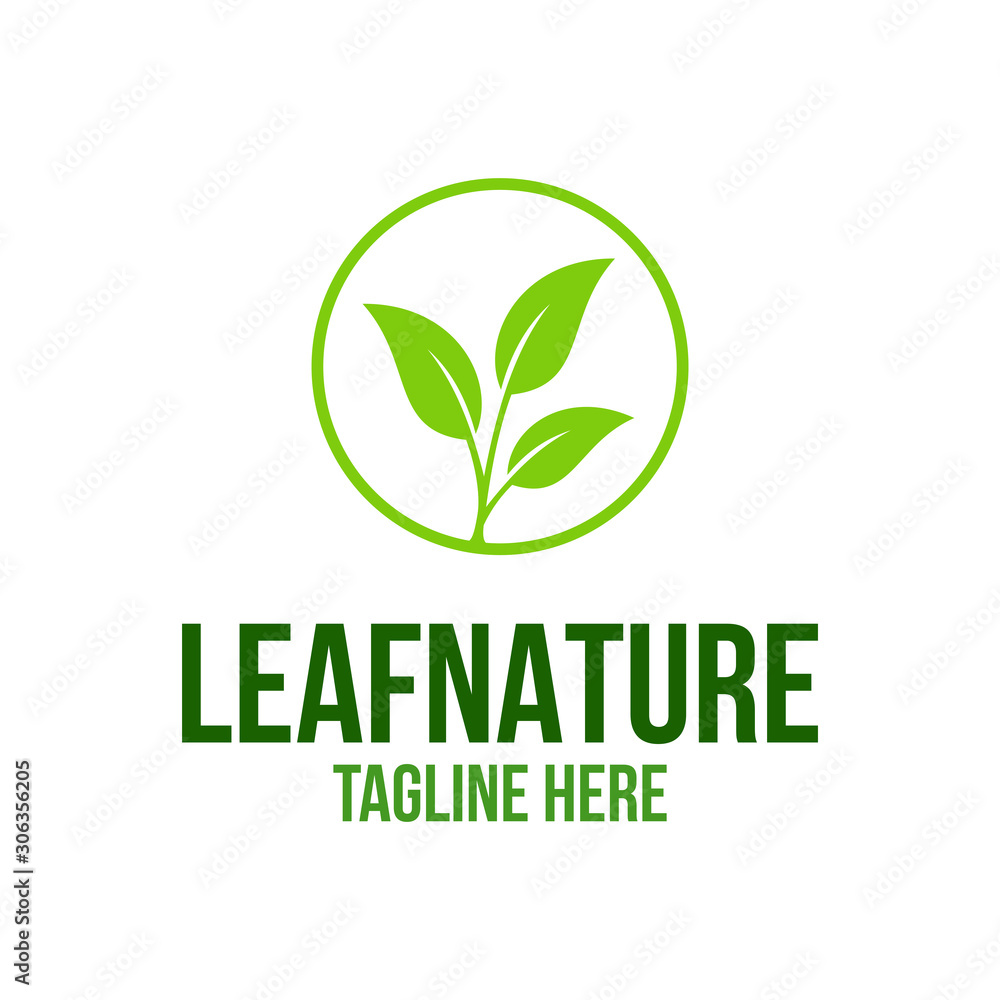 Abstract green leaf logo icon vector design Abstract green leaf logo icon vector design