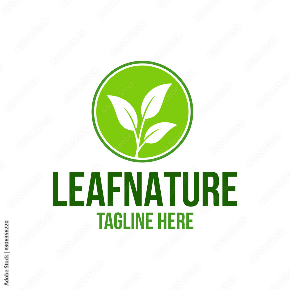 Abstract green leaf logo icon vector design Abstract green leaf logo icon vector design