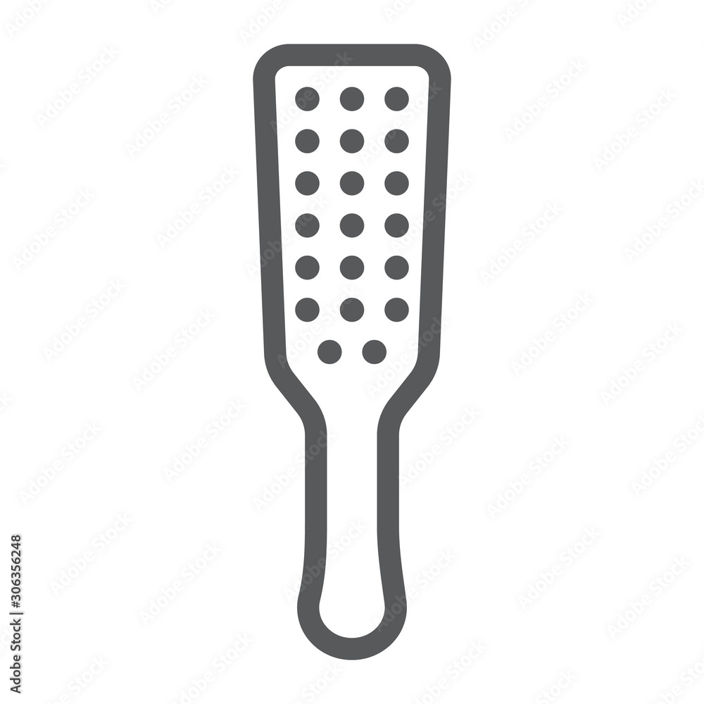 Sex spanking paddle line icon, sex toy and adult, bdsm sign, vector  graphics, a linear pattern on a white background, eps 10. Stock Vector