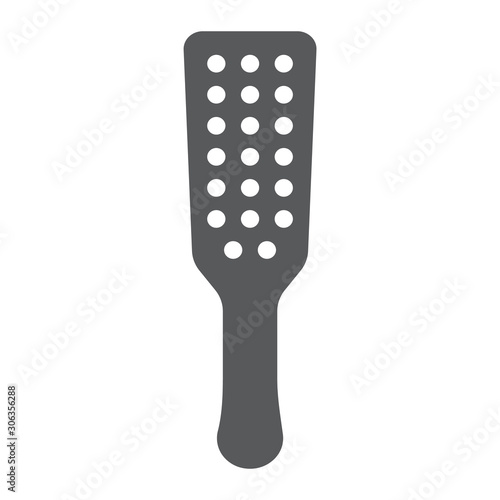 Sex spanking paddle glyph icon, sex toy and adult, bdsm sign, vector graphics, a solid pattern on a white background, eps 10.