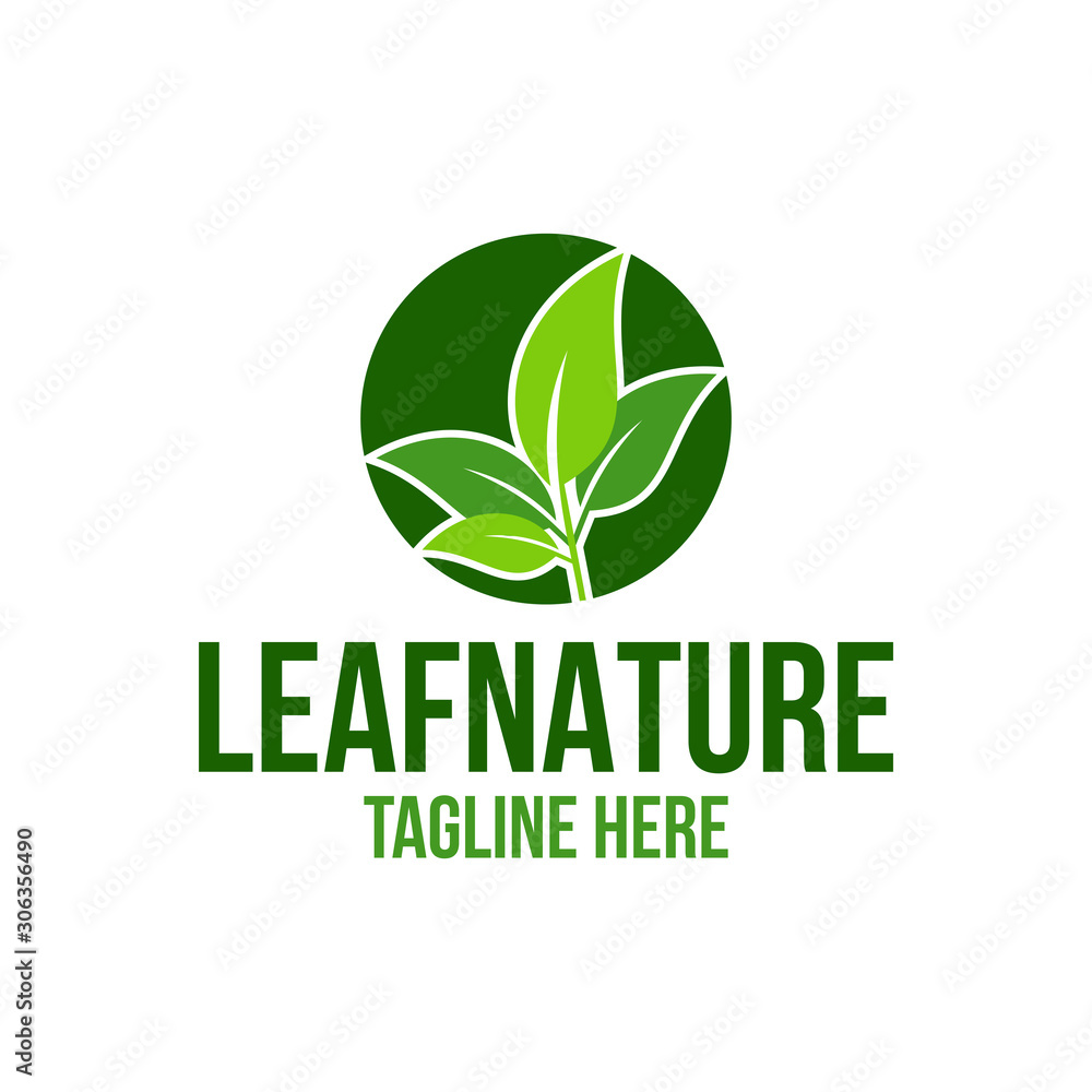Abstract green leaf logo icon vector design Abstract green leaf logo icon vector design