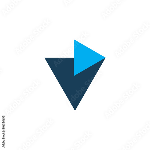 Free Download modern color triangle logo design - GFXLoad