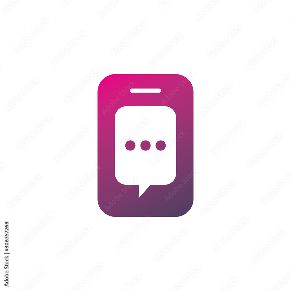 mobile phone chat logo design mobile phone chat logo design